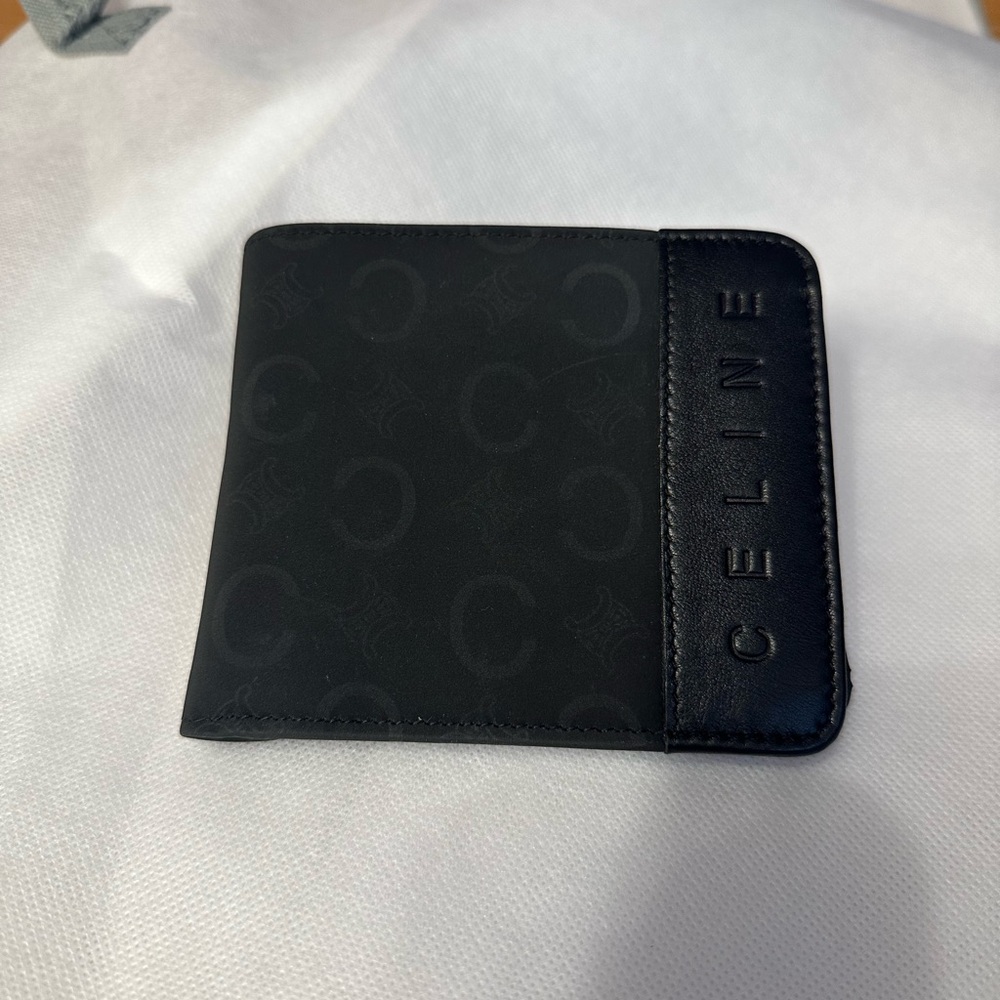 Celine Black Leather Key Card Holder